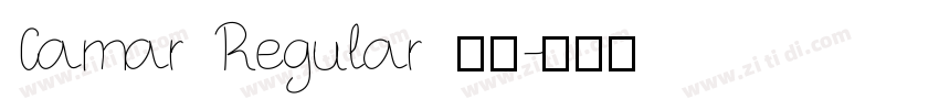 Camar Regular 字体字体转换